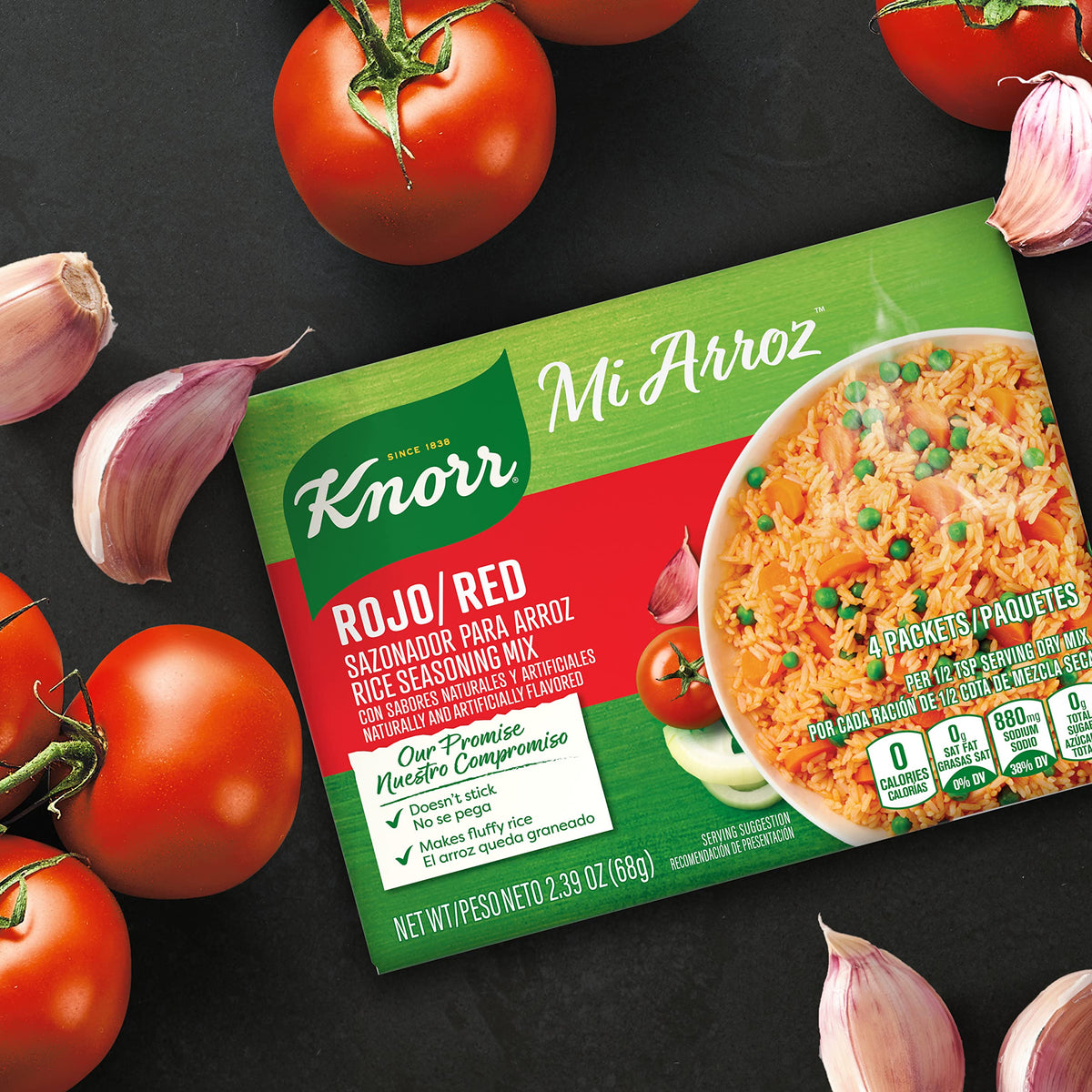 Knorr Mi Arroz red rice seasoning mix 12-pack display for meal planning