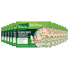 Knorr Mi Arroz White Rice Seasoning Mix packaging front showing authentic flavor