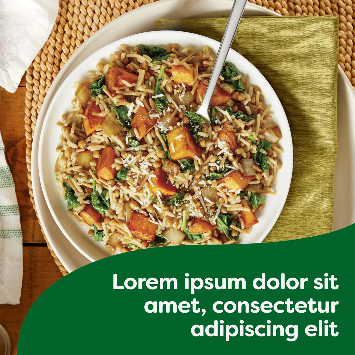 Knorr Mushroom Flavor Rice Sides plated dish, flavorful side or main accompaniment.
