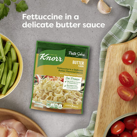 Knorr Butter Pasta in a bowl with creamy texture for fast meals.