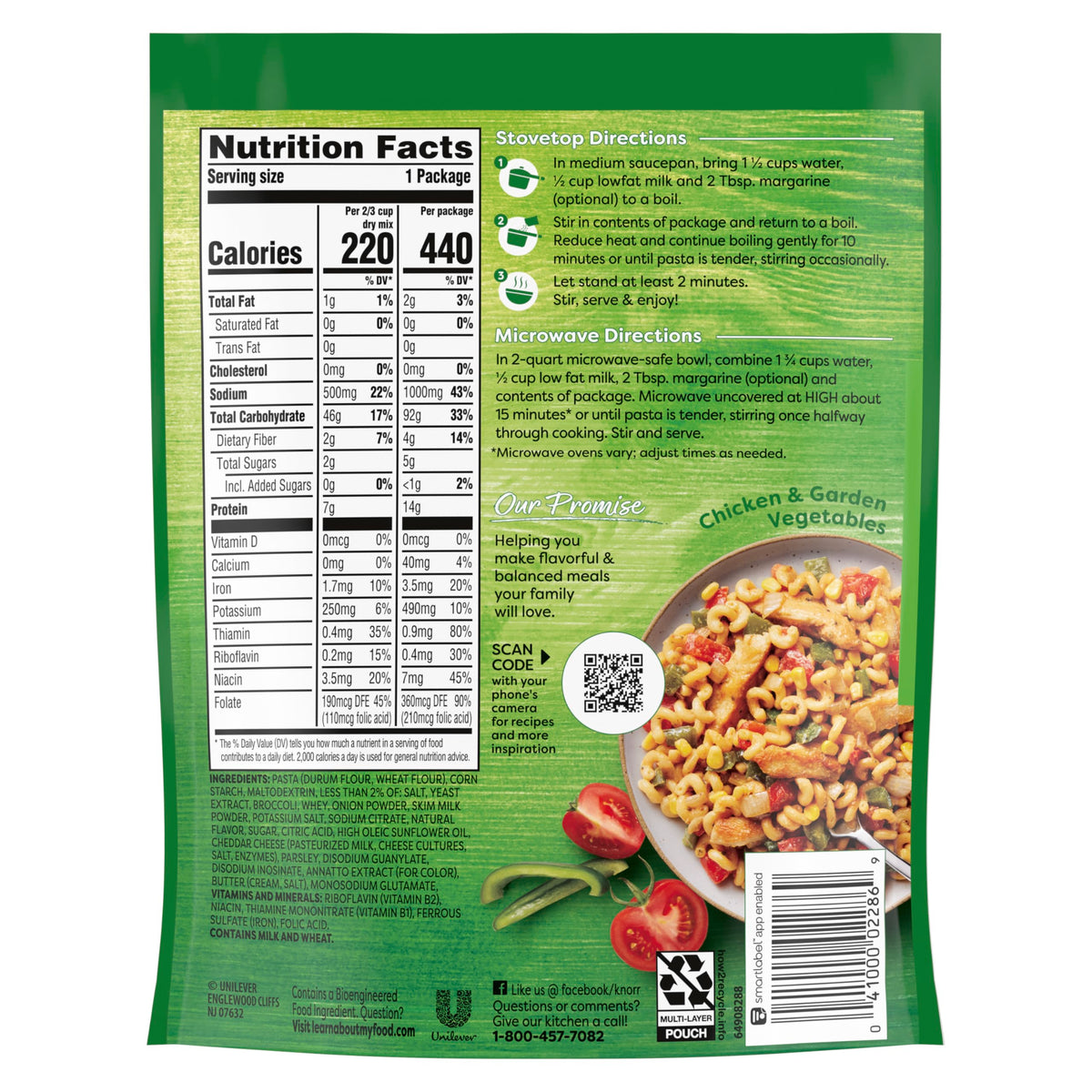 Knorr Pasta Sides Cheddar Broccoli ingredients with broccoli and spiral pasta for easy meal prep.