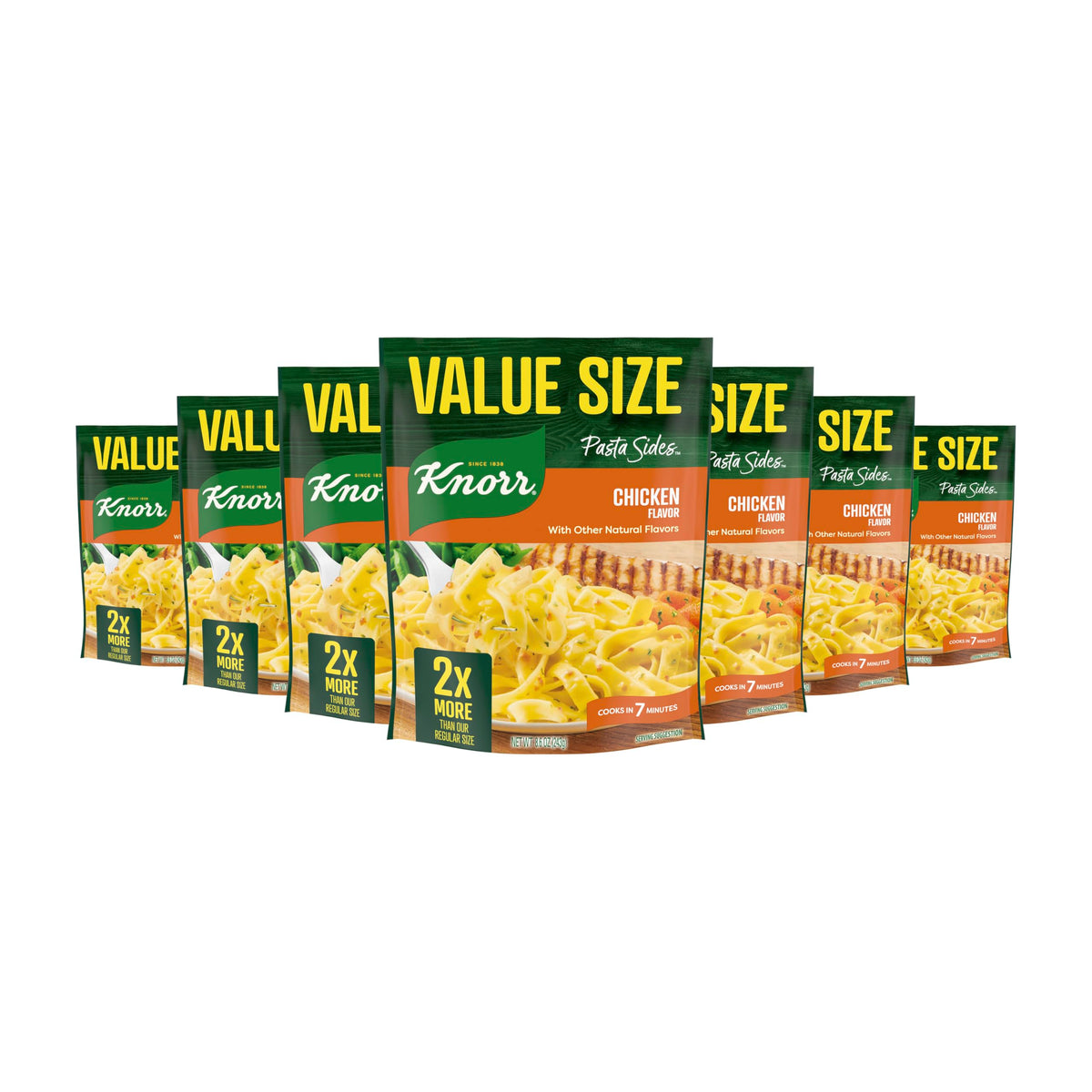 Knorr Pasta Sides Chicken Fettuccine bowl with peppers and herbs for a quick family meal