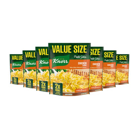 Knorr Pasta Sides Chicken Fettuccine bowl with peppers and herbs for a quick family meal