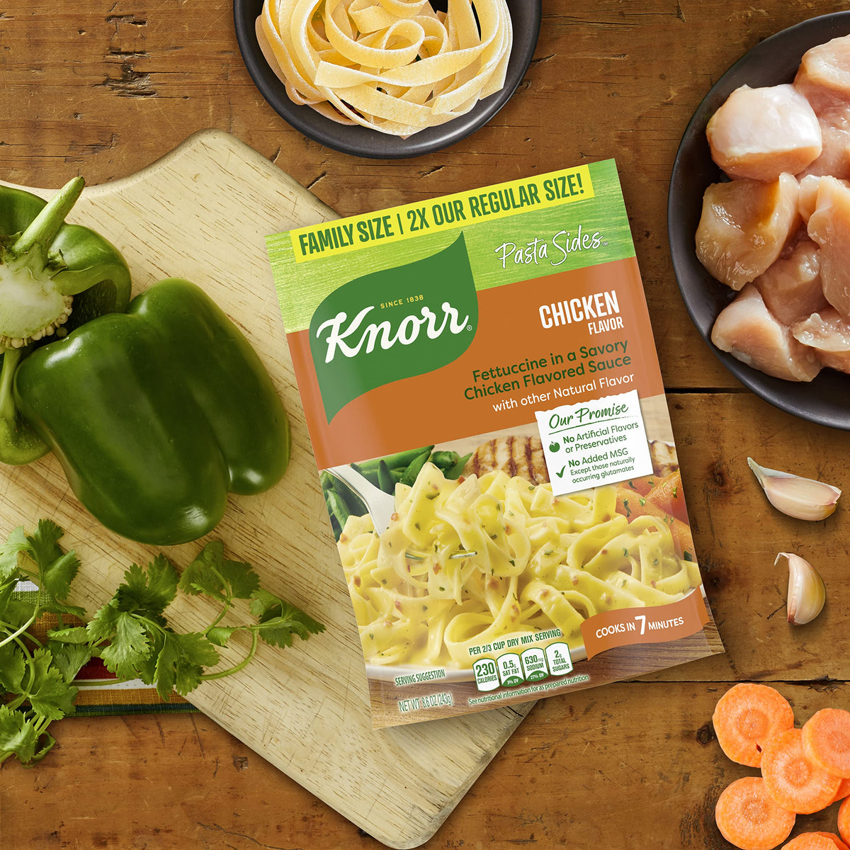 Knorr Pasta Sides Chicken Fettuccine dinner idea with quick, satisfying flavors