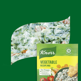 Knorr Recipe Mix Vegetable dip scene showcases creamy vegetable dip option.