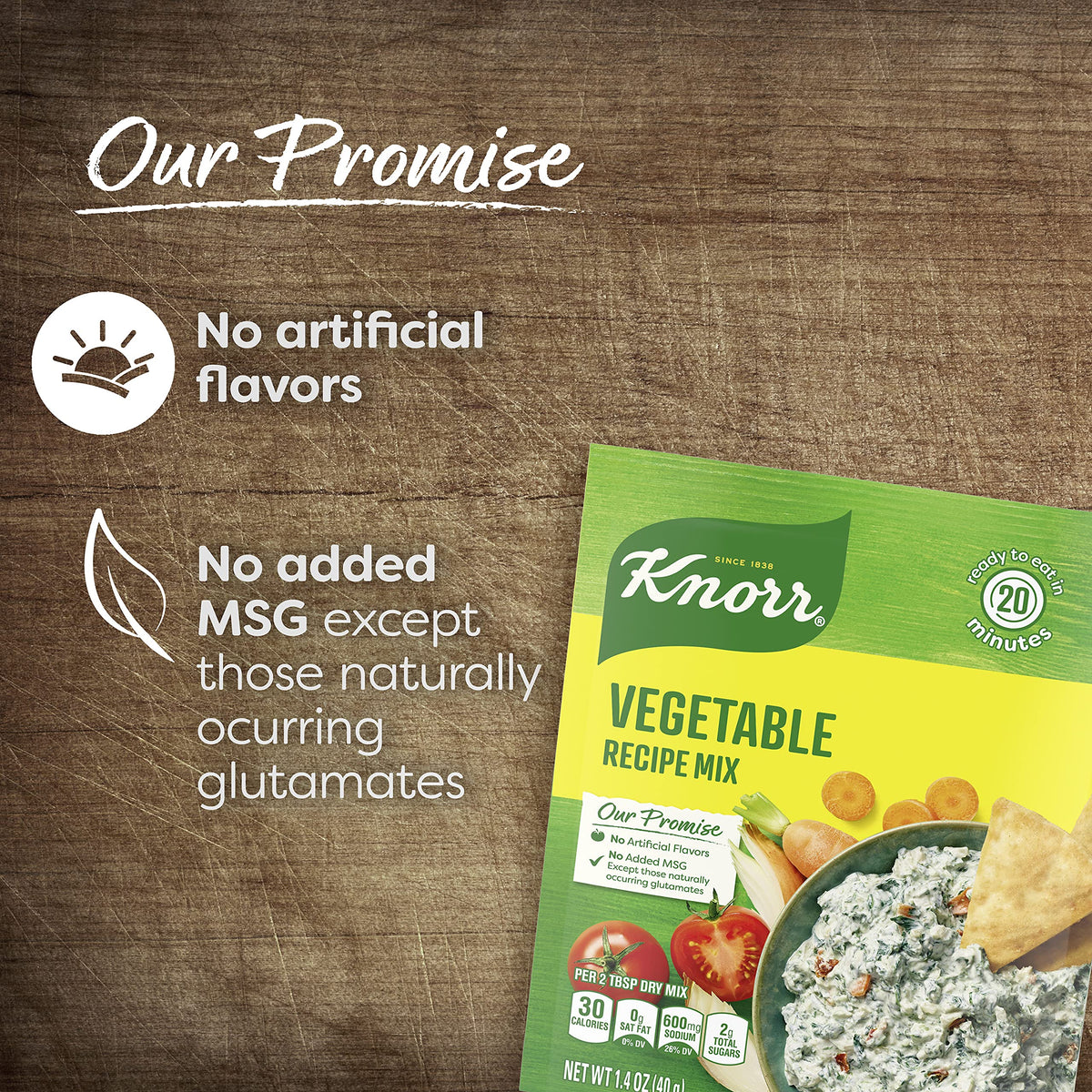 Knorr Recipe Mix Vegetable on meatloaf glaze implies savory, family-friendly meals.