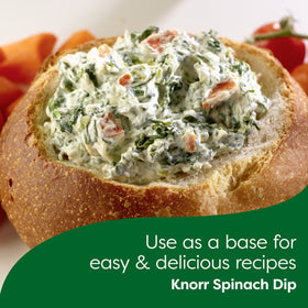 Knorr Recipe Mix Vegetable featuring spinach dip shows easy crowd-pleasing snacks.