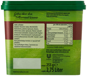 Knorr Roast Gravy pour shot highlighting smooth consistency for easy basting.