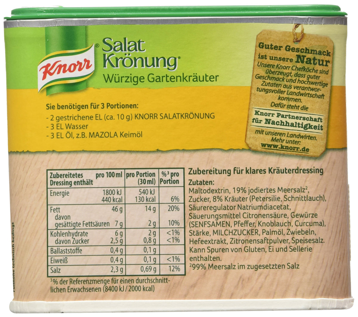 Knorr Garden Herbs blend ready to flavor greens and vegetables