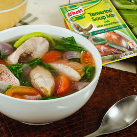 Knorr Tamarind Soup Mix authentic tamarind flavor enhances soups.