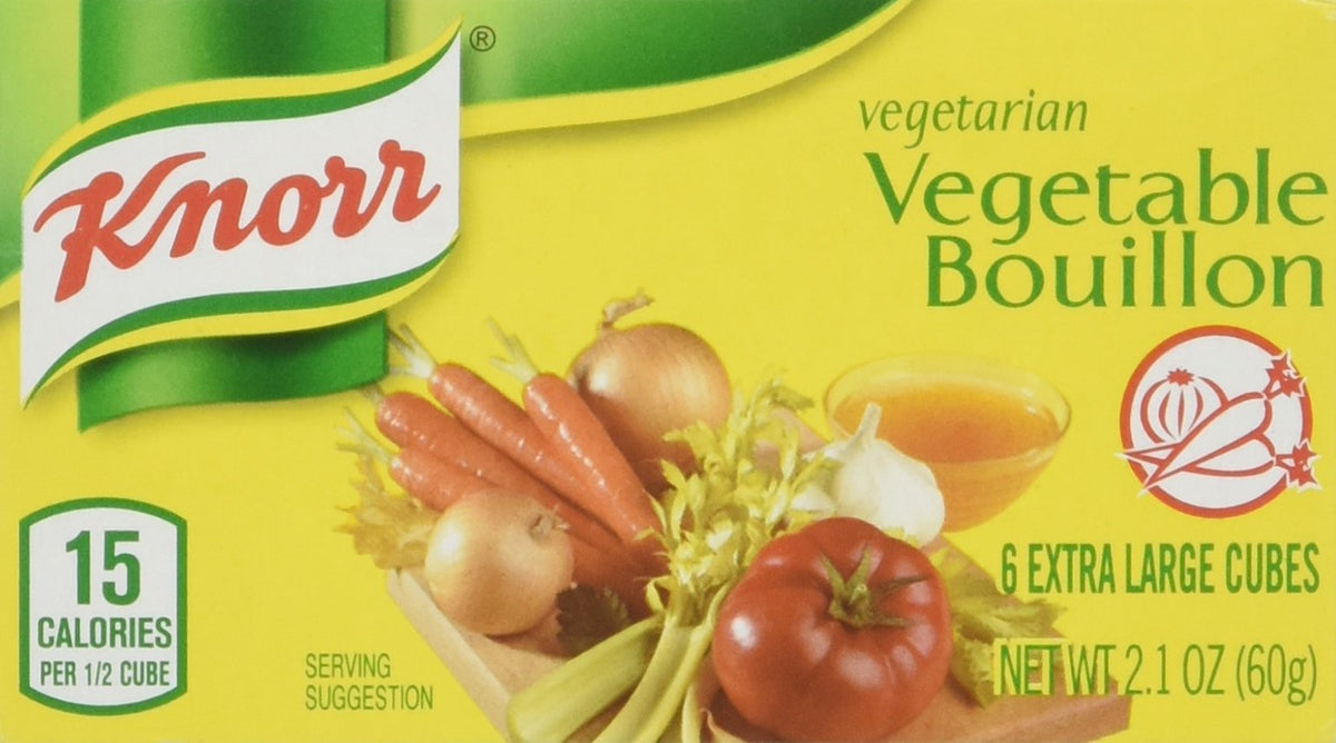 Knorr Vegetable Bouillon Cubes pack 12 provide a versatile flavor base for soups and sauces.