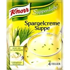 Knorr White Asparagus Cream Soup pack with three sachets for a quick, comforting meal