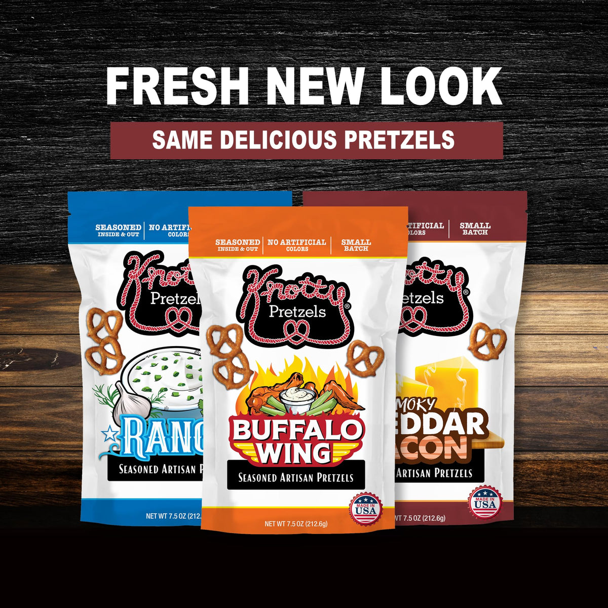 Knotty Pretzels 3-pack variety for entertaining.