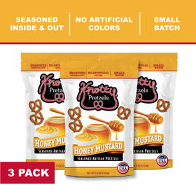Knotty Pretzels Honey Mustard beer-pairing idea with your favorite brew.
