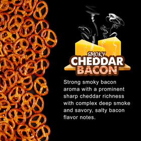 Knotty Pretzels Smoky Cheddar Bacon texture close-up emphasizing crunch.