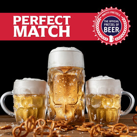 Knotty Pretzels Ranch flavor in a resealable bag, perfect party snack for friends and fans