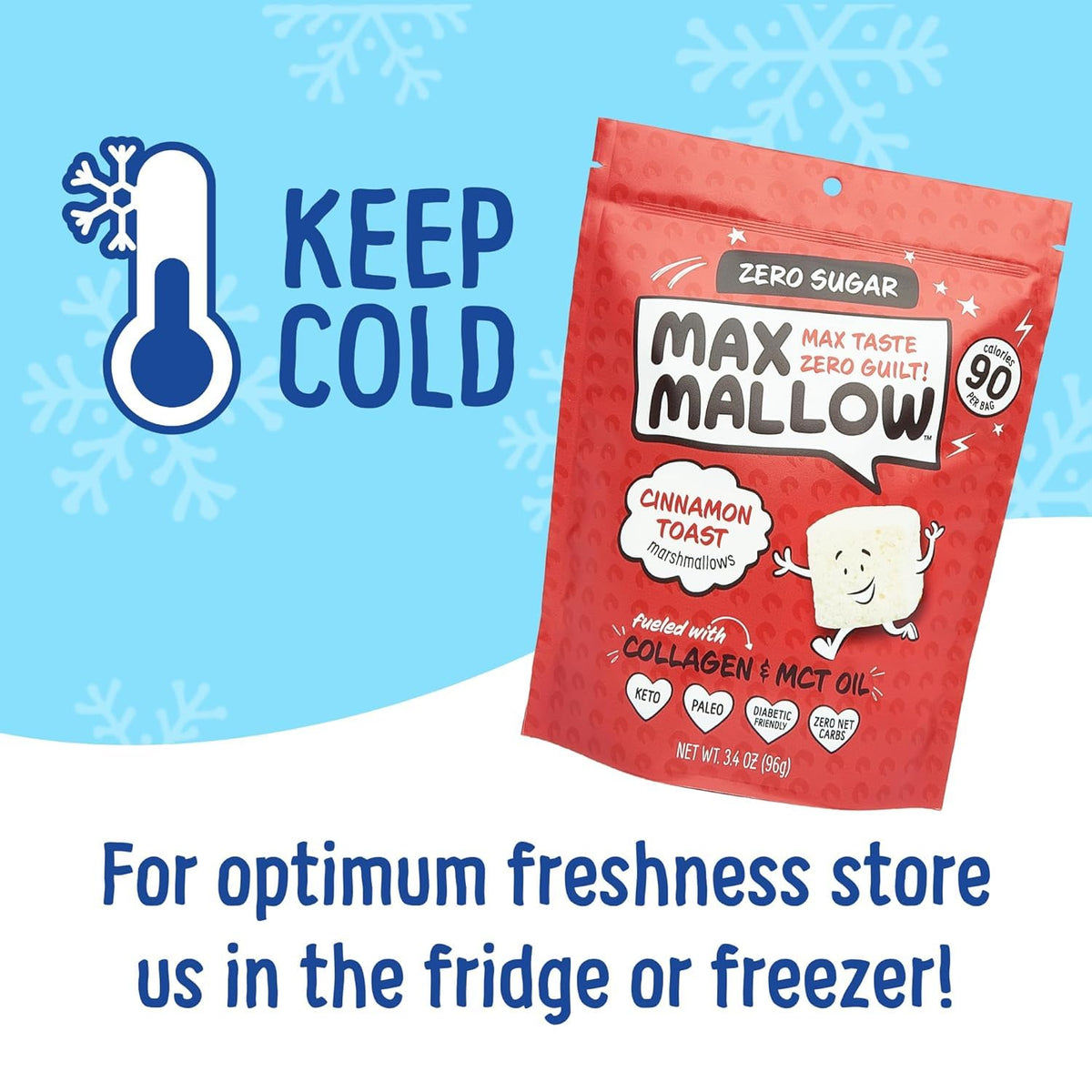 Know Brainer Max Mallow Keto-friendly snack marshmallows for low-carb treats.
