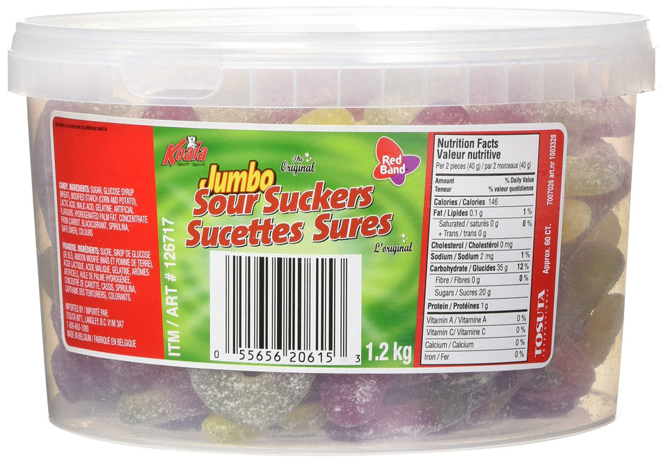 Koala Sour Suckers gummy candy bag; tangy treat for sharing.