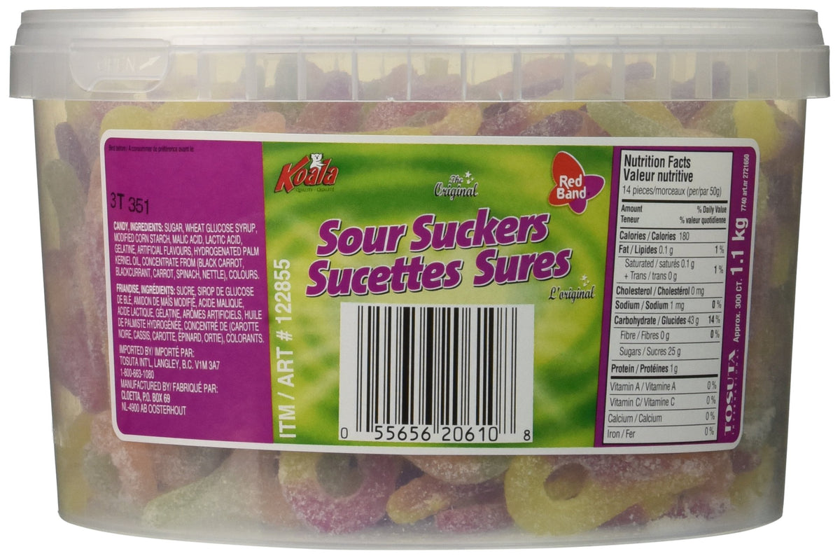 Koala Sour Suckers gummy candy pack shot, ideal for sharing at parties and gatherings.