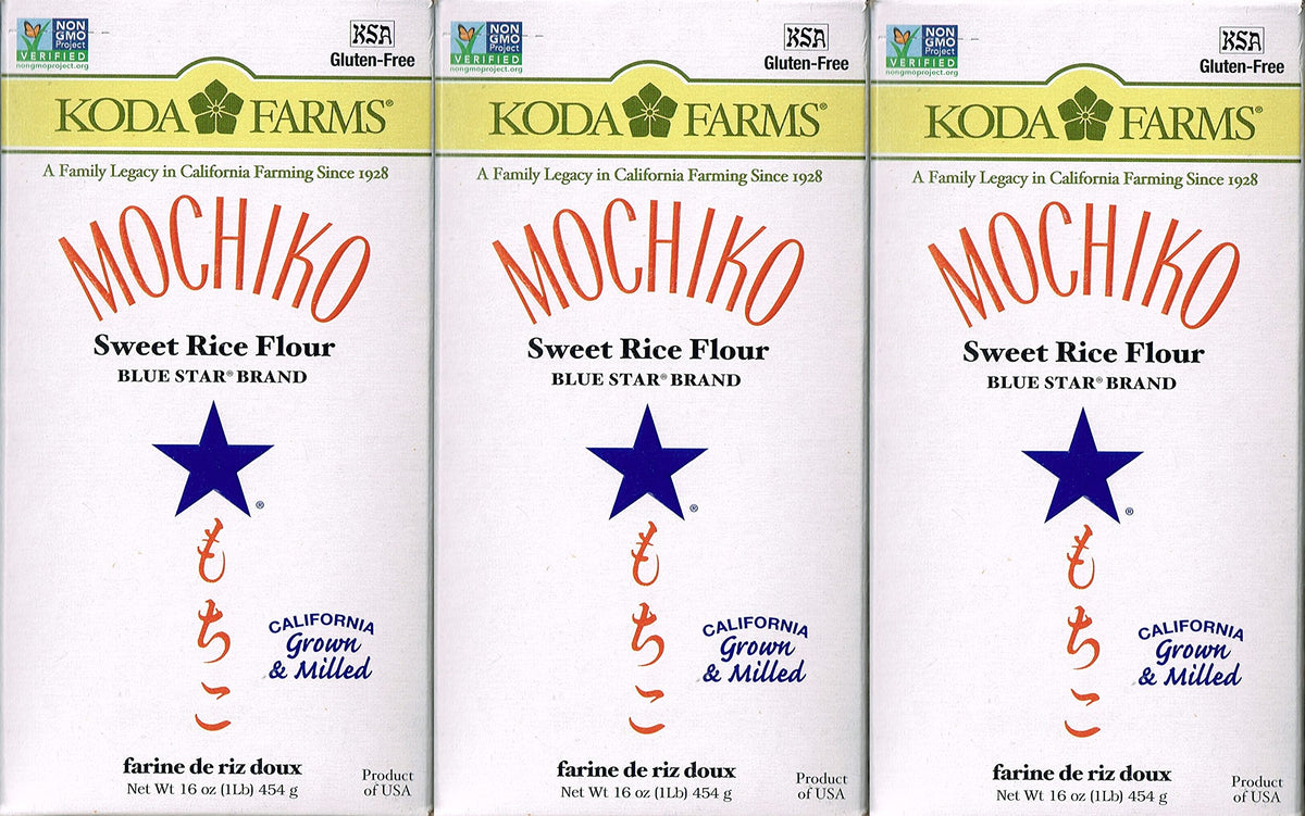 Koda Farms Mochiko Sweet Rice Flour Pack 3 front view for versatile baking