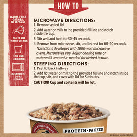 Kodiak Cakes 12-pack breakfast cups on store shelf.