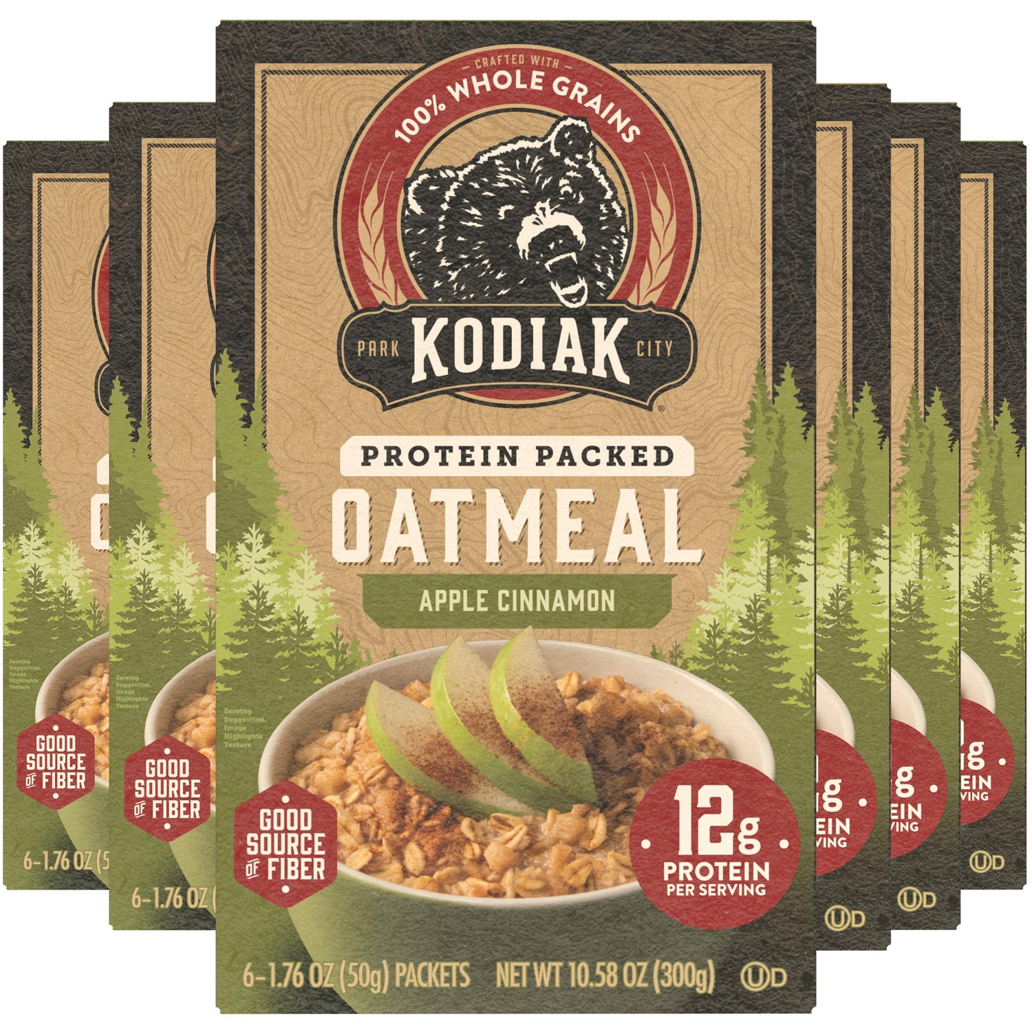 Kodiak Cakes Apple Cinnamon oatmeal bowl ready in minutes for a protein-rich breakfast.