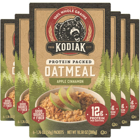 Kodiak Cakes Apple Cinnamon oatmeal bowl ready in minutes for a protein-rich breakfast.