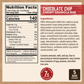 Kodiak Cakes Chewy Granola Bars Chocolate Chip in a gym bag, ideal post-workout snack