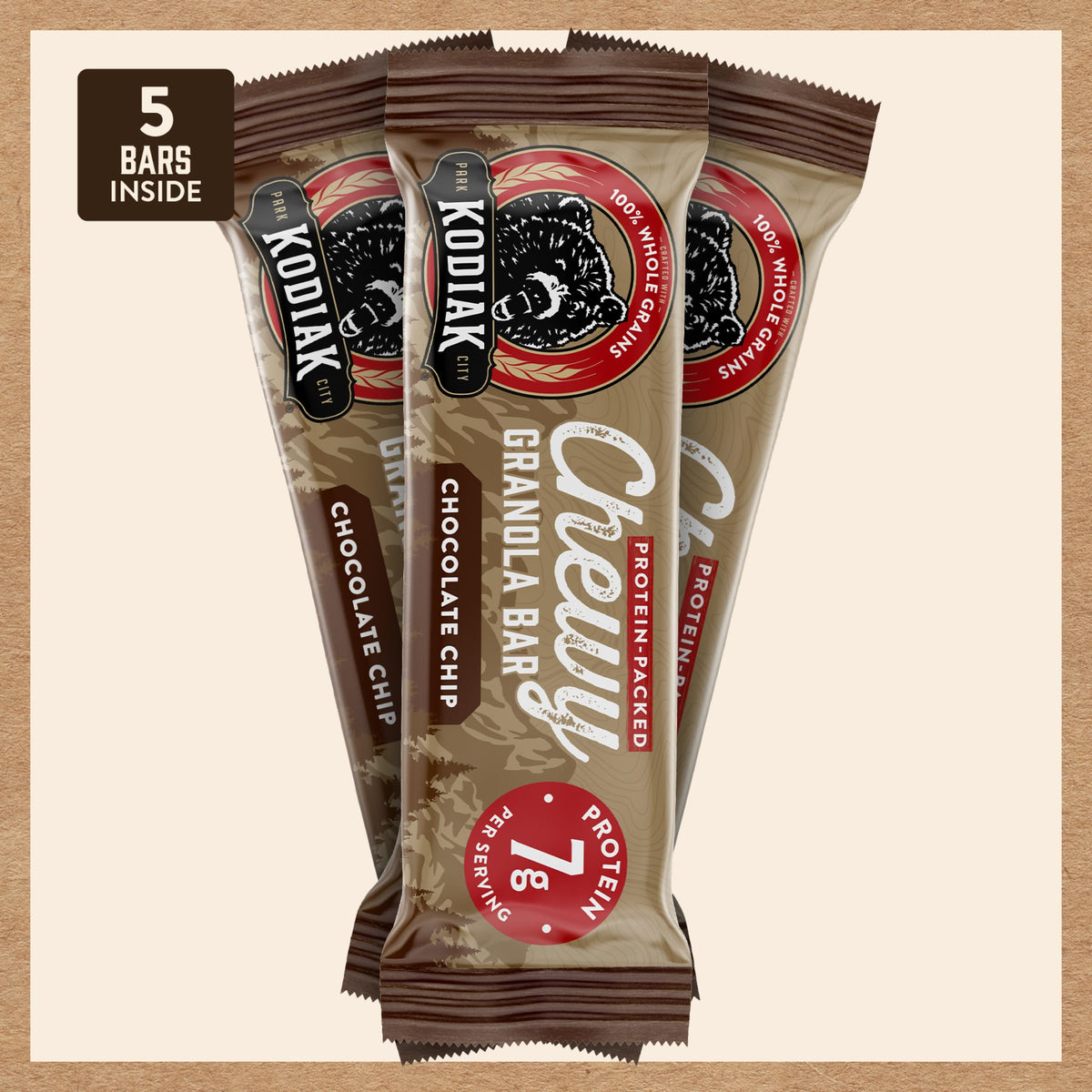 Kodiak Cakes Chewy Granola Bars Chocolate Chip at the office for a quick, satisfying break