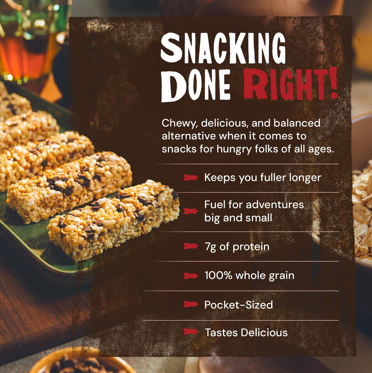 On-the-go Kodiak Cakes S'mores bar in gym bag.