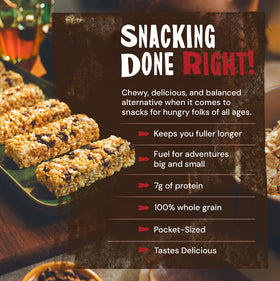 On-the-go Kodiak Cakes S'mores bar in gym bag.