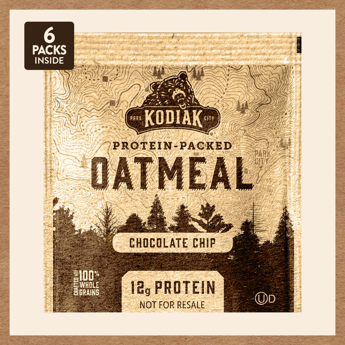 Kodiak Cakes chocolate chip oats in mug suggesting tasty energy for mornings