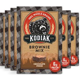 Kodiak Cakes Chocolate Fudge Brownie Mix pack of six, ideal for quick, shareable treats