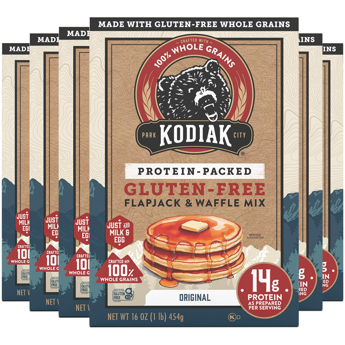 Kodiak Cakes Frontier Oat gluten-free flapjack mix pack ready for quick protein breakfasts