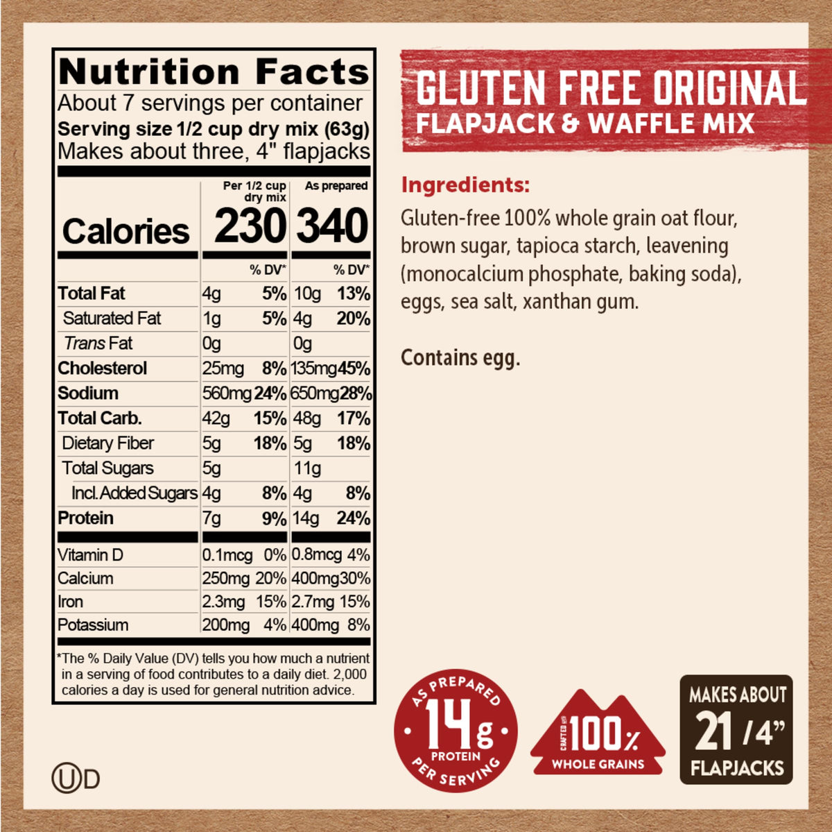 Kodiak Cakes Frontier Oat pancake stack, fluffy and satisfying