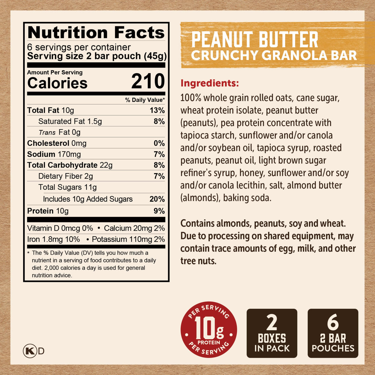 Kodiak Cakes granola bars on-the-go snack option for breakfast or mid-day energy.