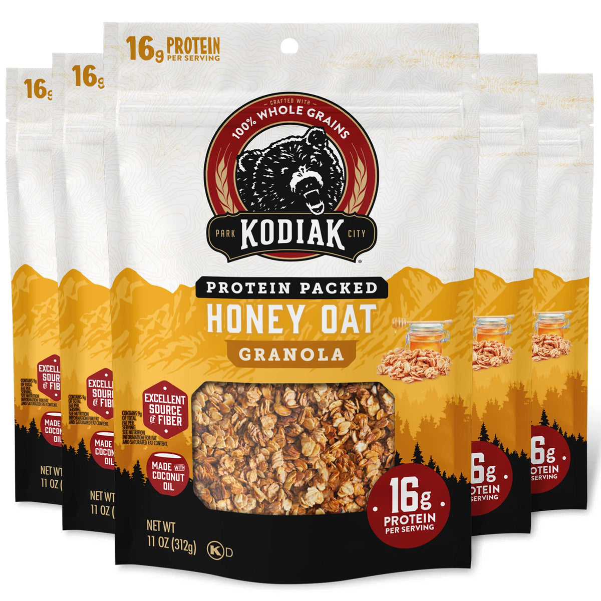 Kodiak Cakes granola honey oat pouch with protein-packed crunch for on-the-go mornings