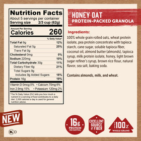 Kodiak Cakes granola honey oat resealable pouch keeps freshness for travel
