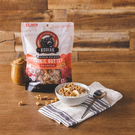 Kodiak Cakes granola for on-the-go snacking or yogurt topping.