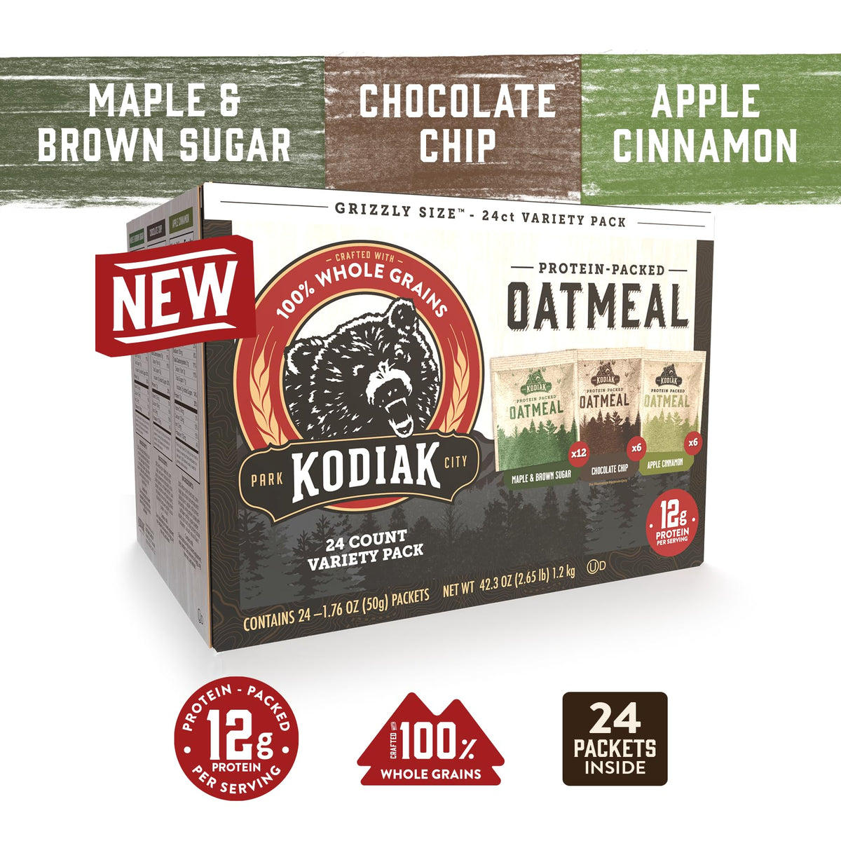 Kodiak Cakes instant oatmeal apple cinnamon packet ideal for a warm, satisfying morning