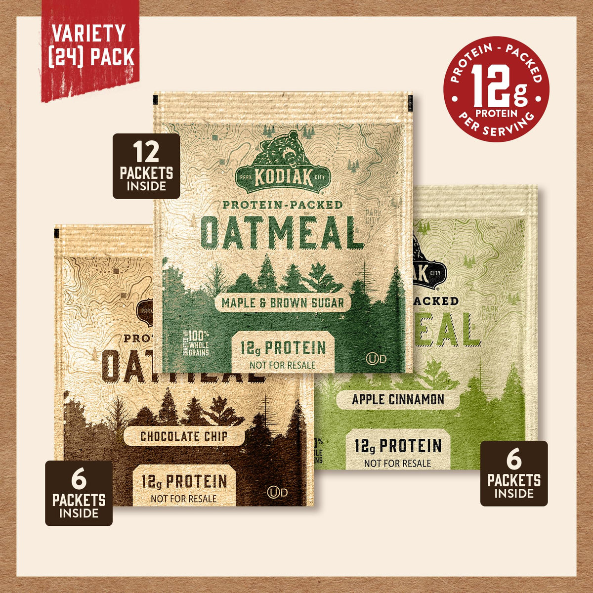 Kodiak Cakes chocolate chip packet with real oats for tasty protein boost