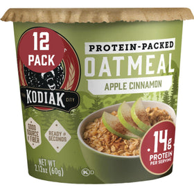 Kodiak Cakes instant protein Apple Cinnamon Oatmeal Cup pack—portable breakfast for busy mornings.