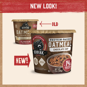 Pouring water into Kodiak Cakes oatmeal cup to start a quick, protein-rich morning