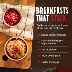 Kodiak Maple Brown Sugar Oatmeal: 12g protein per serving sustains energy