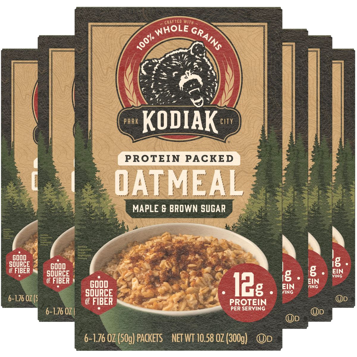 Kodiak Cakes Maple Brown Sugar Oatmeal box set for quick wholesome mornings