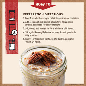 Low sugar icon with Kodiak Cakes Maple Pecan oats for mindful mornings.