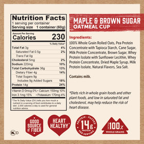 Kodiak Cakes microwave-ready oatmeal cup invites quick, hot mornings.