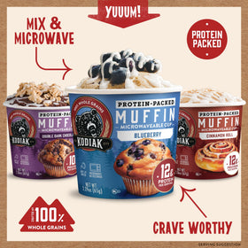 Kodiak Cakes Minute Muffin Cup Cinnamon Roll — warm spice, ready-to-eat treat.