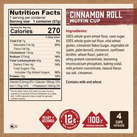 Kodiak Cakes Minute Muffin Cup Just Add Water — simple prep for a fast start.
