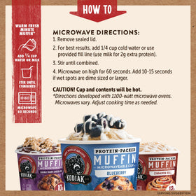 Kodiak Cakes Minute Muffin Cup Variety Pack — convenient 12-pack for busy mornings.